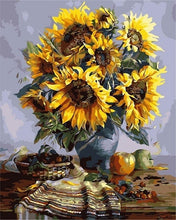 Load image into Gallery viewer, AZQSD Oil Painting Flower In Vase Painting By Numbers Paint Flower DIY Canvas Picture Hand Painted Home Decoration SZYH6310