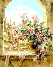 Load image into Gallery viewer, AZQSD Oil Painting Flower In Vase Painting By Numbers Paint Flower DIY Canvas Picture Hand Painted Home Decoration SZYH6310