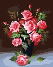 Load image into Gallery viewer, AZQSD Oil Painting Flower In Vase Painting By Numbers Paint Flower DIY Canvas Picture Hand Painted Home Decoration SZYH6310